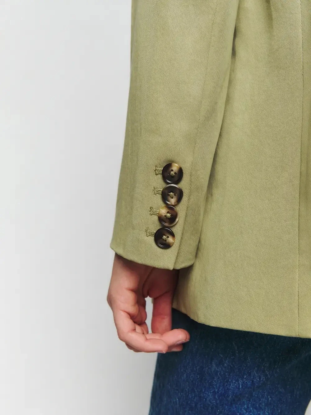 Reformation Classic Relaxed Blazer S Olive Oil - Picture 5 of 11